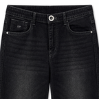 Dark Washed Black Straight Fit Denim Jeans