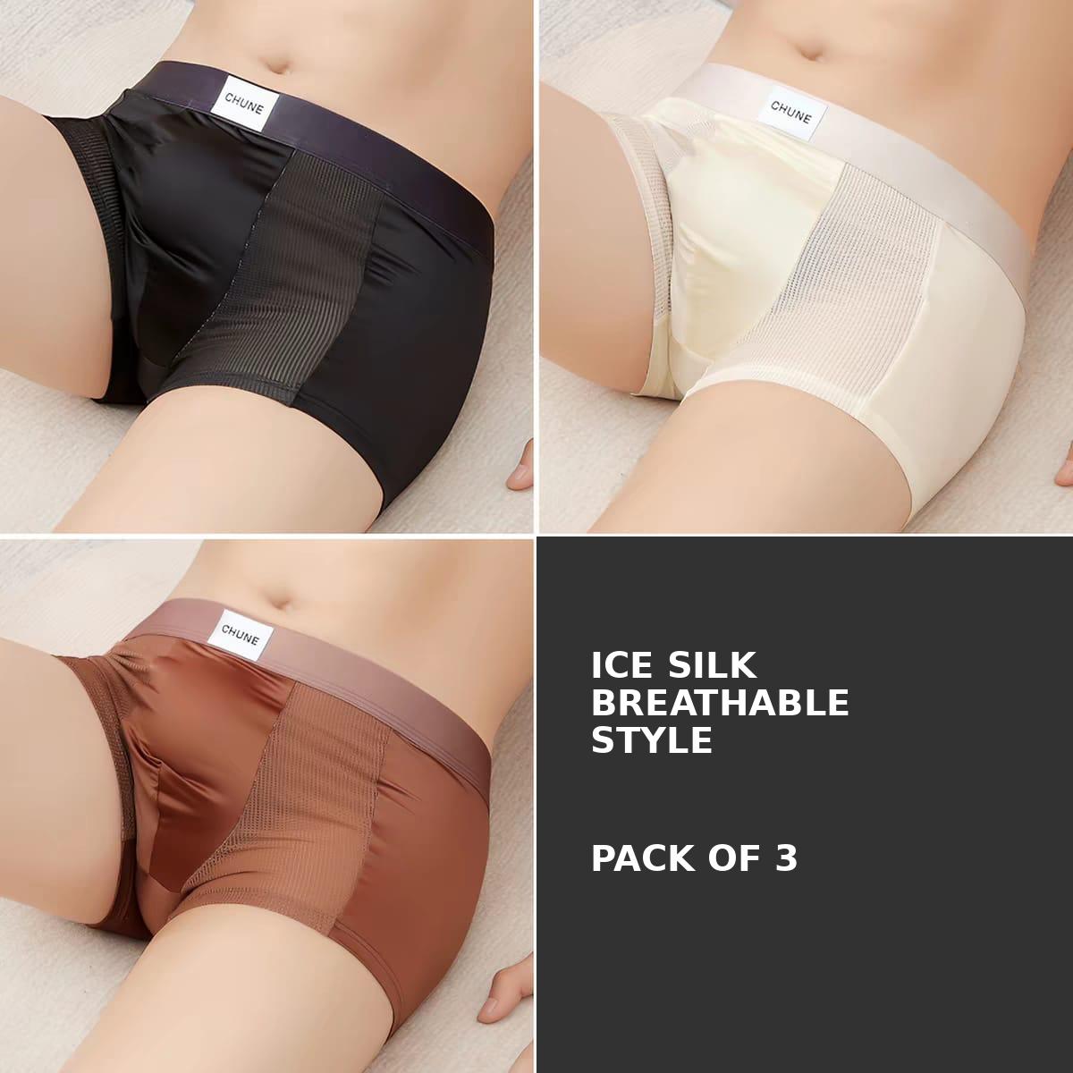 Premium Ice Silk Boxer Briefs