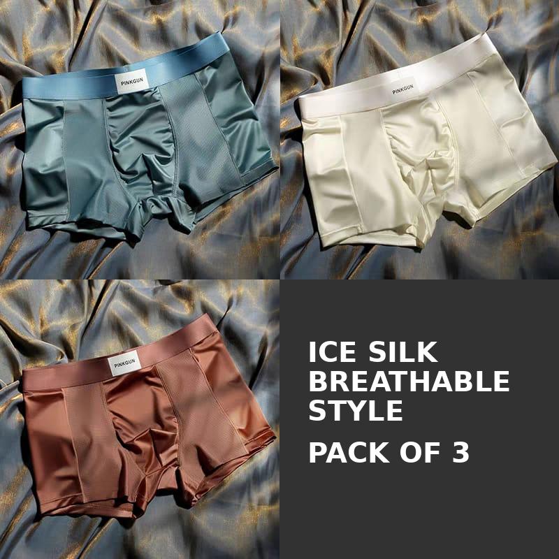Premium Ice Silk Textured Boxer Briefs