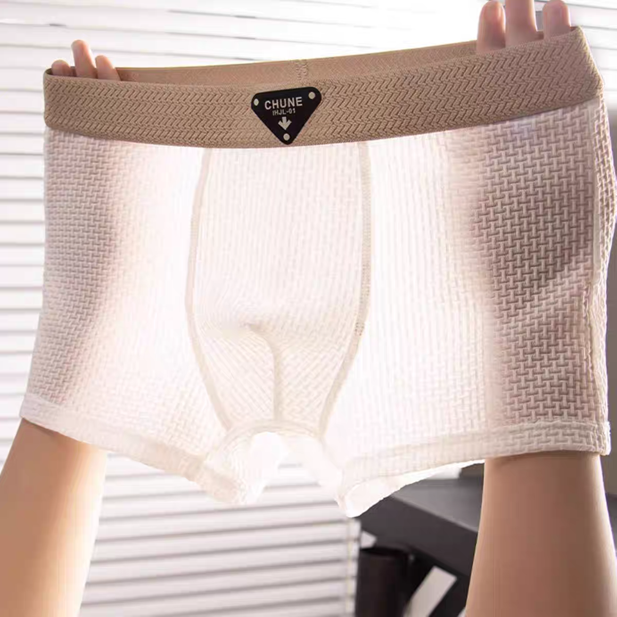 TenaxTees Men's Premium Waffle Knit Boxer Briefs