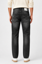 Washed Grey Straight Fit Denim Jeans