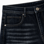 Washed Blue Straight Fit Denim Jeans