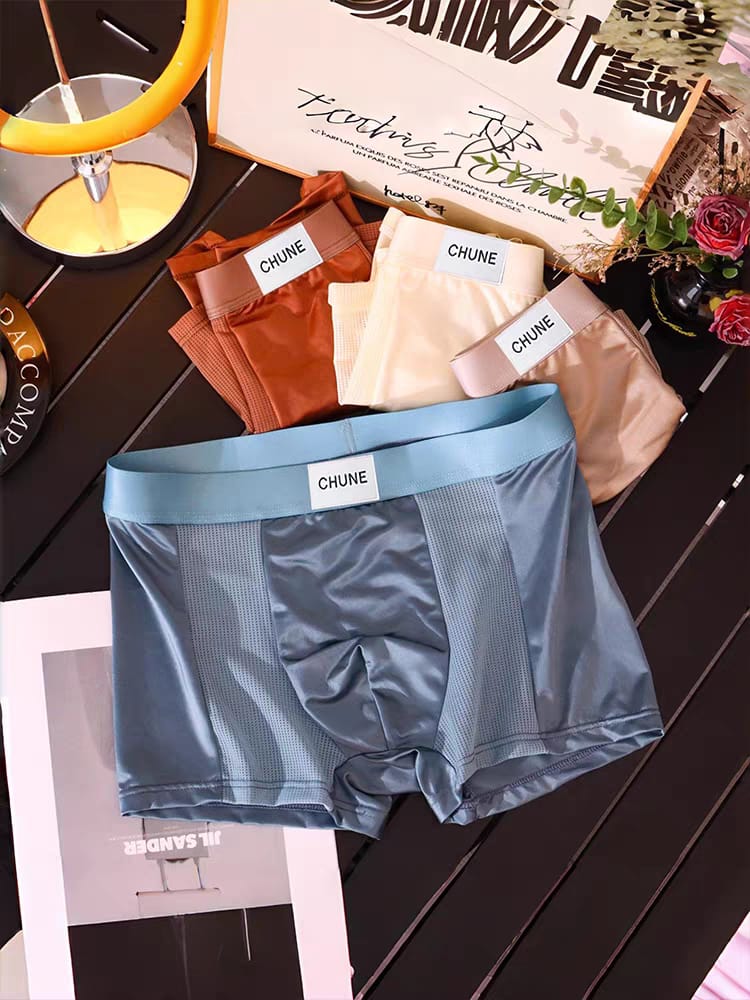 Premium Ice Silk Textured Boxer Briefs