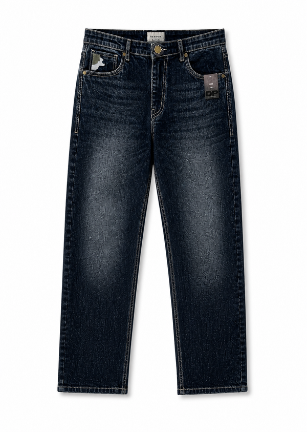 Washed Black Straight Fit Denim Jeans