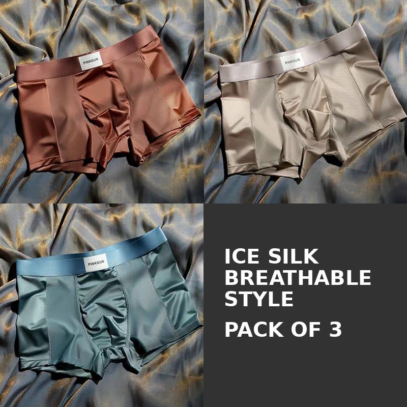 Premium Ice Silk Textured Boxer Briefs