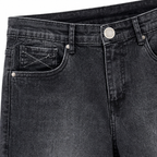 Washed Grey Straight Fit Denim Jeans