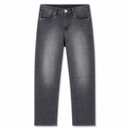 Washed Grey Straight Fit Denim Jeans