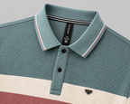 Signature Stripe Textured Polo – Coastal Sage Edition