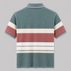 Signature Stripe Textured Polo – Coastal Sage Edition