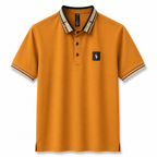 Signature Contrast Collar Polo – Sunset Orange Edition