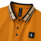 Signature Contrast Collar Polo – Sunset Orange Edition