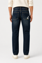 Washed Black Straight Fit Denim Jeans