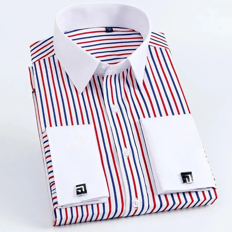 Luxthred Premium Regular Fit Formal Shirts - Textured Full Sleeves Design