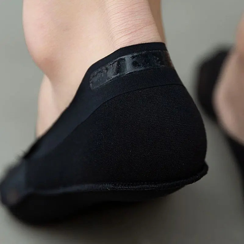 Men's 5-Pair Summer Ultra-Thin Nylon Ankle Socks: Breathable, Non-Slip, & Comfortable