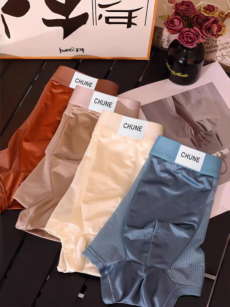 Premium Ice Silk Textured Boxer Briefs