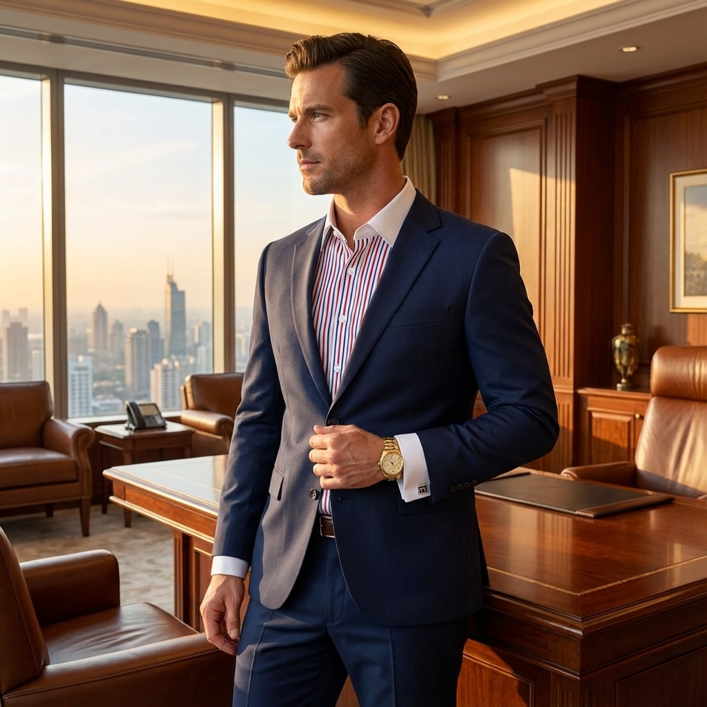 Luxthred Premium Regular Fit Formal Shirts - Textured Full Sleeves Design