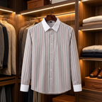 Luxthred luxery multi stripe Regular Fit Formal Shirts - Textured Full Sleeves Design