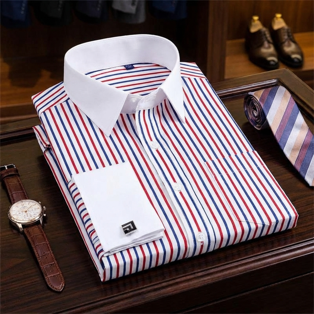 Luxthred Premium Regular Fit Formal Shirts - Textured Full Sleeves Design