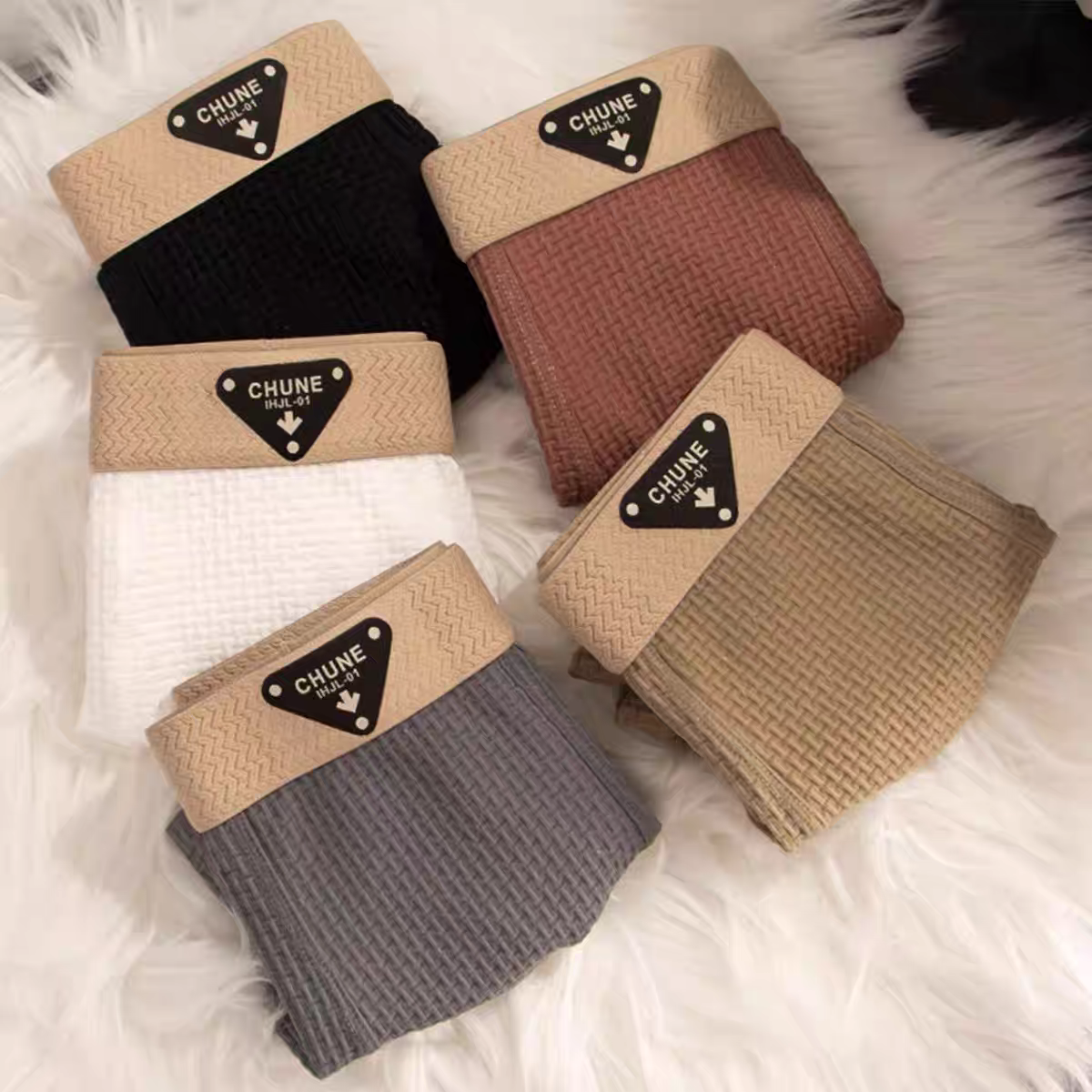 TenaxTees Men's Premium Waffle Knit Boxer Briefs